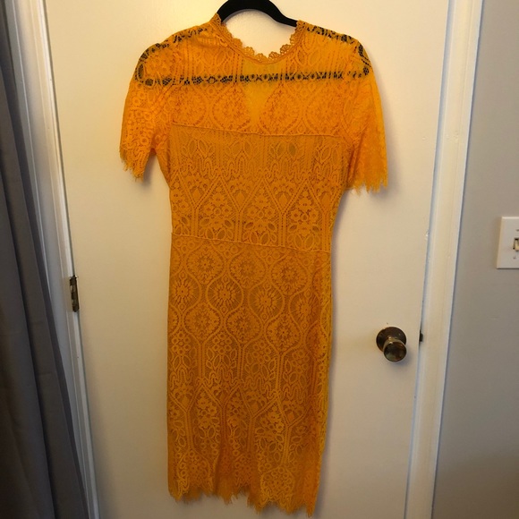 Lulus Dresses & Skirts - Lulu’s Yellow Lace Dress